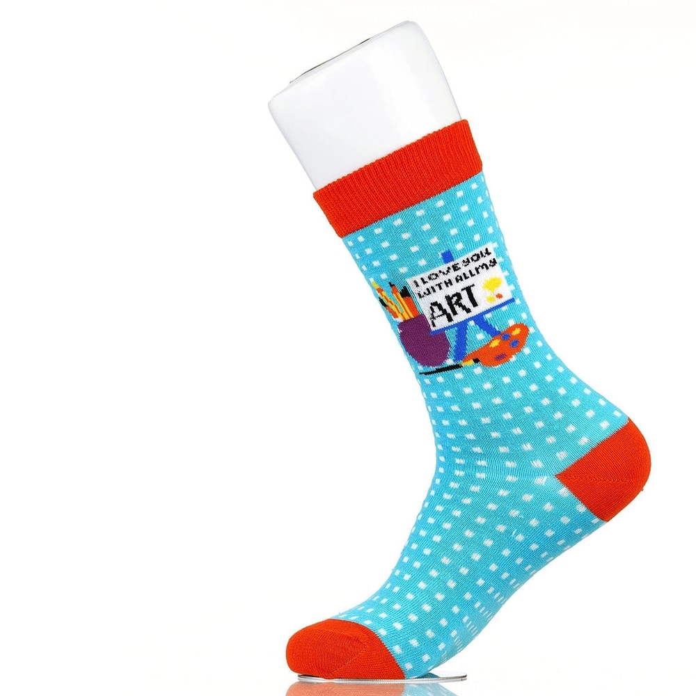 Sock Atomica I Love You with all my Art Socks